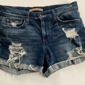 Joe’s Jean Shorts Women’s 28 Blue Denim Cuffed Distressed